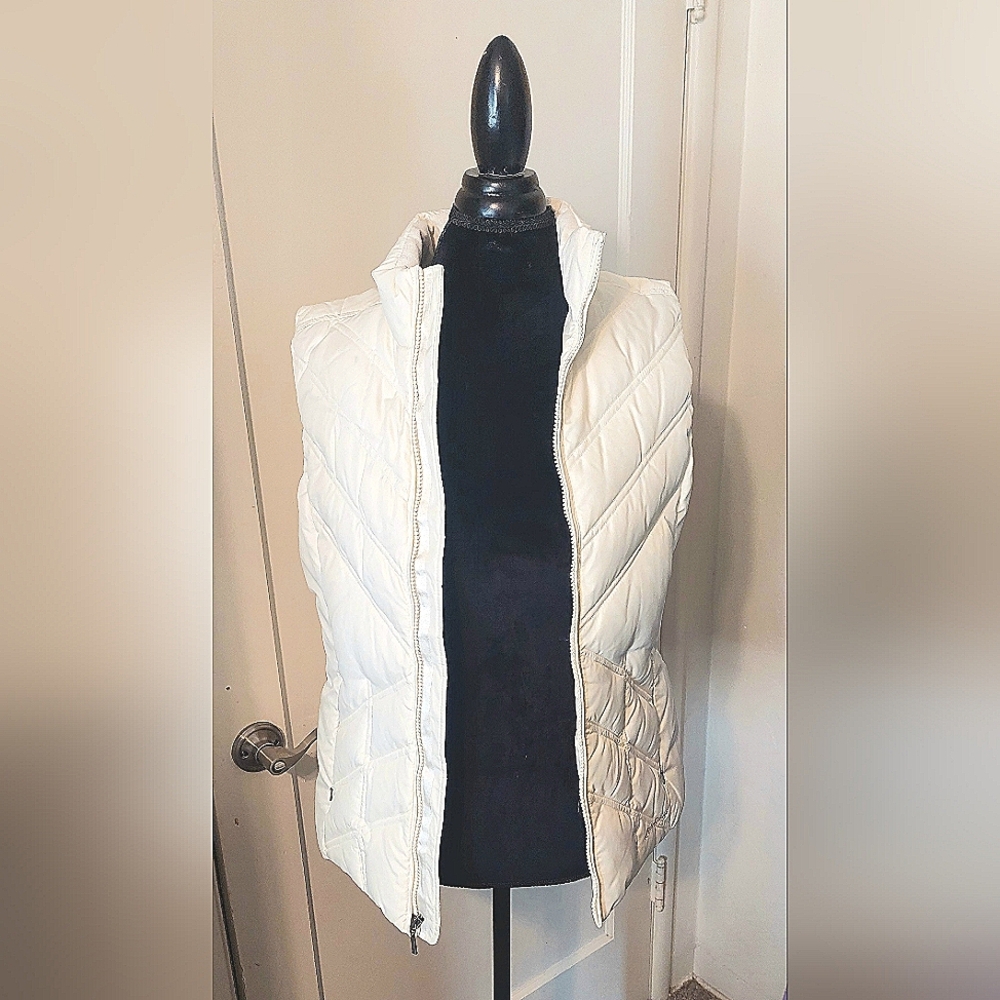 Eddie Bauer Women's Quilted White Vest